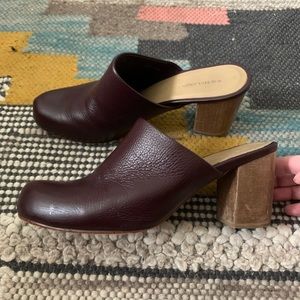 Rachel Comey round toe mules in eggplant